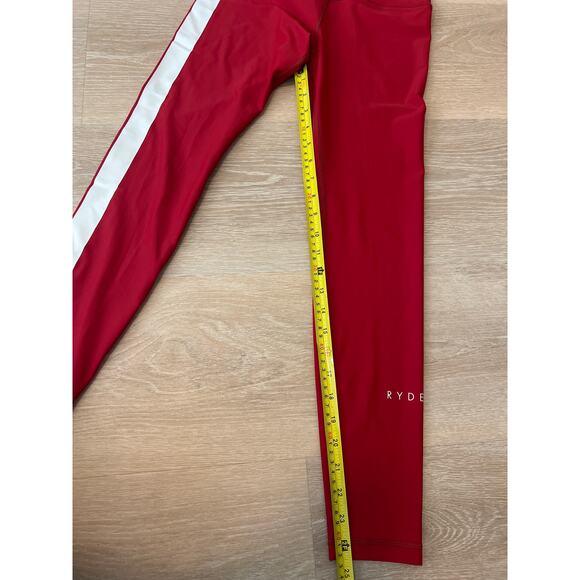RYDERWEAR STRIDE HIGH WAISTED LEGGINGS - RED Size Small - Picture 6 of 10